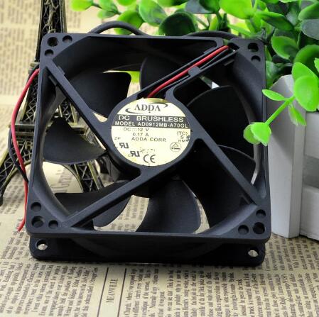 Original ADDA AD0912MB-A70GL Cooling Fan 12V 0.17A 2.04W 2wires AD0912MB-A70GL Fans